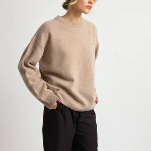almina concept Oversized Wool/Cash Sweater like new dark oatmeal size medium